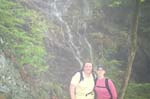 Heidi & Melissa at Waterfall on Trail to Brace Peak